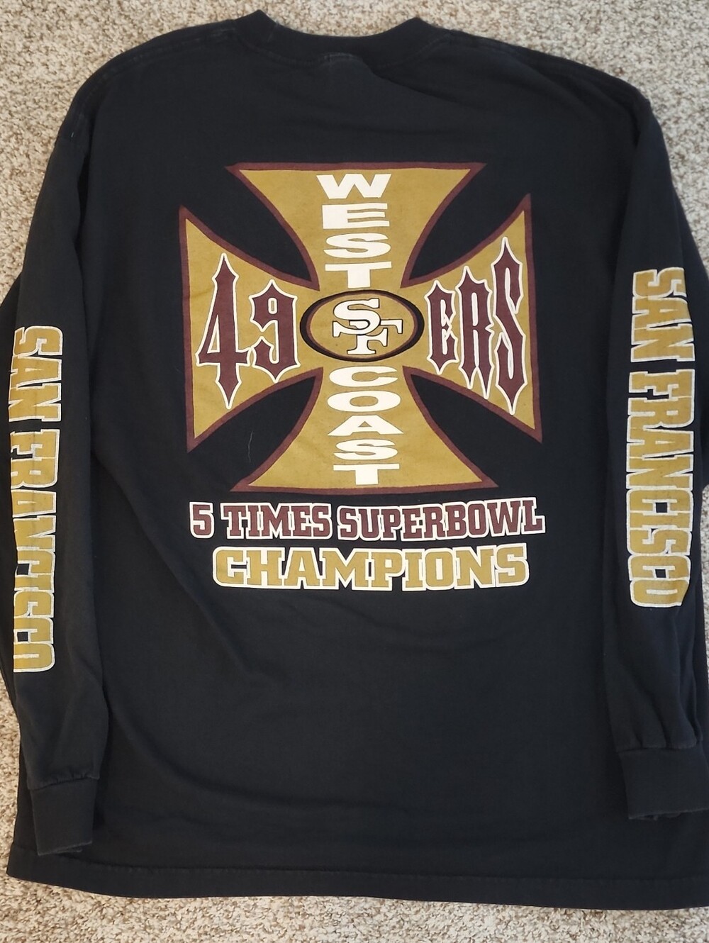 VTG 49ers🔥West Coast Choppers Style Shirt XL Streetwear Y2K Moto Indie Slease